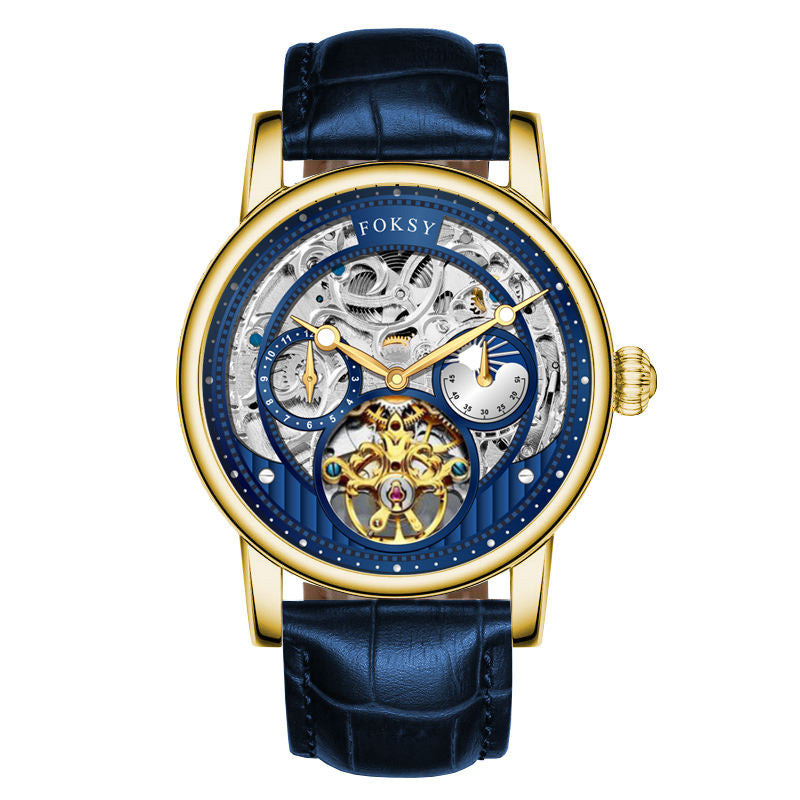 Wholesale Custom Moon Phase Tourbillon Men Watch Wrist Luxury Automatic Movement