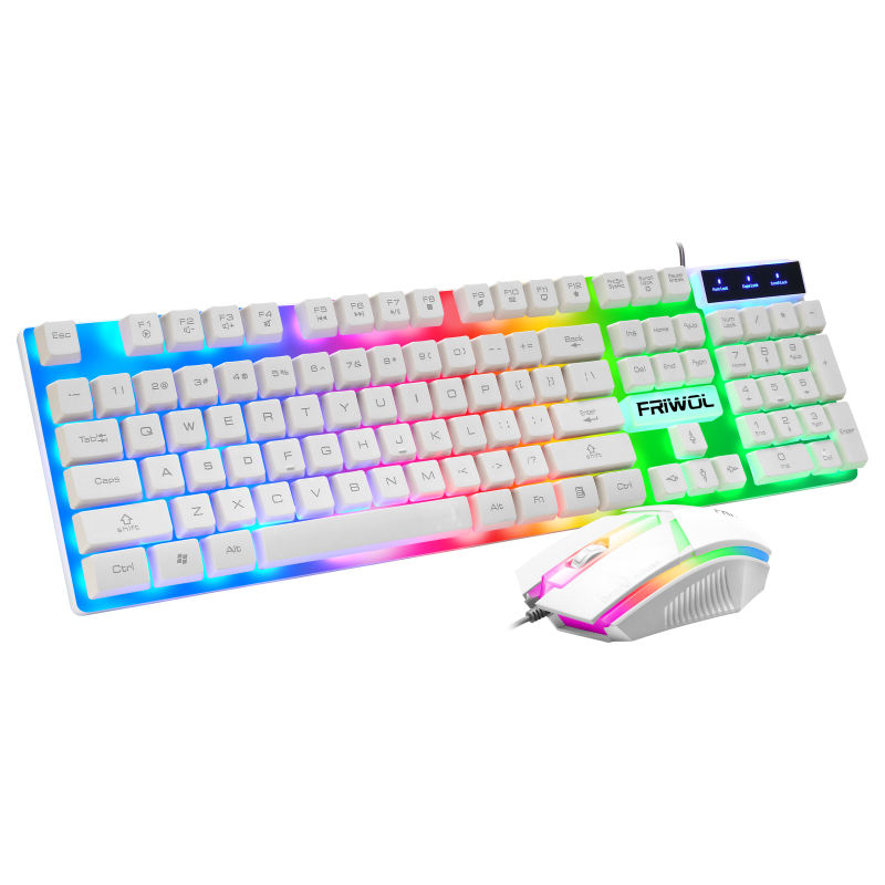 Factory Customized RGB LED Backlight Gaming Keyboard Mouse Combo Set New Custom Language Teclado Klavye Keyboard and Mouse